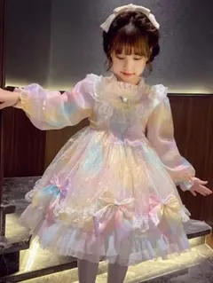 オーロラカラー フリルドレス