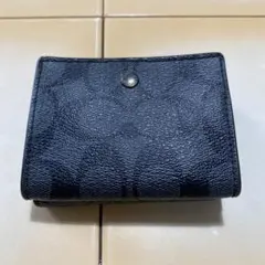 COACH 三つ折り財布 シグネチャー ブラックのサムネイル