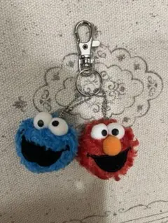 ユニバーサルスタジオジャパン エルモ クッキーモンスター キーリング キーカバー