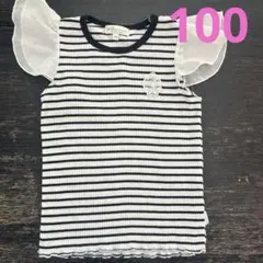 100サイズ女の子トップス、Tシャツ ボーダーアースミュージックアンドエコロジーのサムネイル