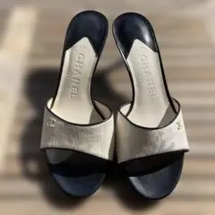み*う様 CHANEL ミュール アイボリー・ブラック
