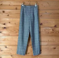 GU チェック柄 スラックス パンツ オフィスカジュアル