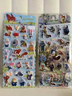 ズートピア ふっくらステッカー 2枚セット正規品②