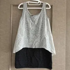 【リエンダ】ワンピース ミニ ノースリーブ Sサイズ rienda