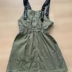 【未使用】オリーブグリーン ジャンバースカート 140cm