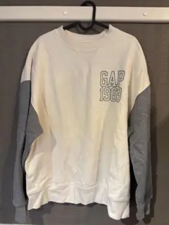 GAP 1969 スウェット L ホワイト/グレー