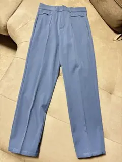 美品★GRLセンタープレス　スラックス　テーパードパンツ　ボトムス　ズボン　青