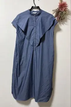 美品ステラシフォンデニム調フリルワンピースのサムネイル