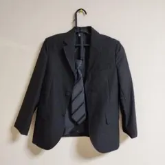 ダークグレー ストライプ スーツセット
