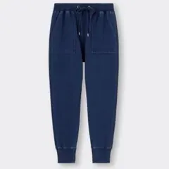 (匿名配送)GU デニムスウェットイージーパンツM 履きやすい 楽 ブルー