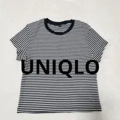 【未使用】UNIQLO　ユニクロ　細ボーダーTシャツ　レディースのサムネイル