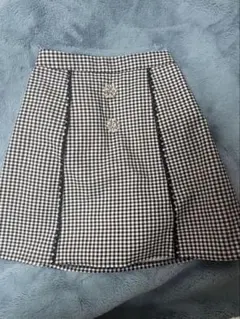 evelyn スカート ギンガムチェック ビジューミニスカート