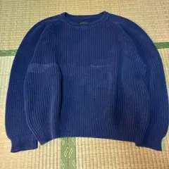 80s 90s Eddie Bauer コットンニット vintage ネイビー