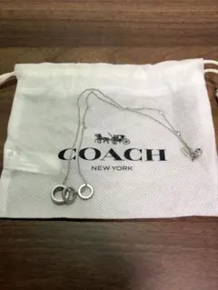 COACH シグネチャーロンデルネックレス シルバー