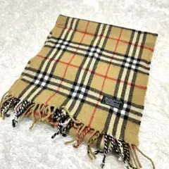 バーバリーズロンドン ノバチェック 英国製 ラムウール100% マフラー
