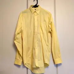 Lands' End メンズ長袖シャツ イエローのサムネイル