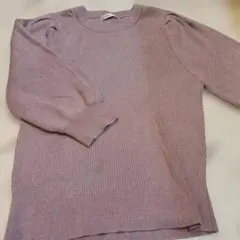 ▲INGNI ラベンダーリブ編み7分袖セーター