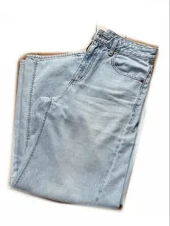 GU バレルレッグジーンズ　ジーユー　62 BLUE デニム　パンツ