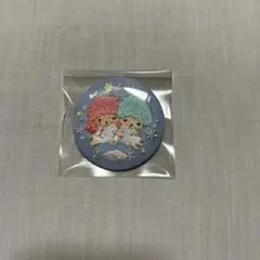 サンリオキャラクターズ 刺繍缶バッジビスケット リトルツインスターズ