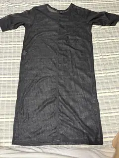 chocol raffine robe メッシュロングチュニック ブラックのサムネイル