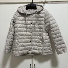 新品フード付きベージュダウンジャケットLLサイズ