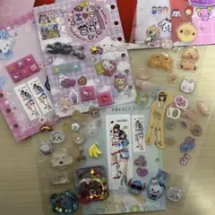 シールおすそわけ タイル ボンボンドロップシール たまごっち キティ ちいかわ等
