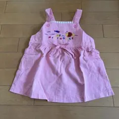 MIKI HOUSE おさかな刺繍 ジャンパースカート ピンクのサムネイル