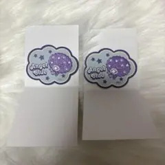 エニマイくじ　エンジェルブルー　F賞　刺繍ステッカ 2枚セット