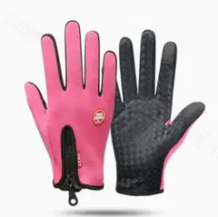 防水グローブ　スマホグローブ軽量グローブ裏起毛手袋 防寒グローブ 防風 防水XL