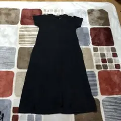 無印良品 ロングワンピース Aラインのワンピース綿100%