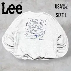 レア‼️【LEE】90sUSA製ビックシルエット企業系スウェットＬ霜降りグレー