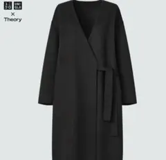 UNIQLO×Theory ユニクロ ×セオリー ノーカラーコート ブラック3