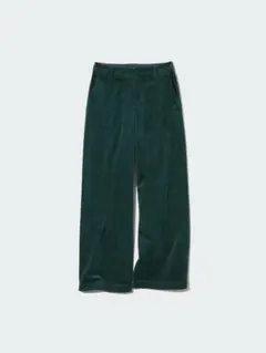 コーデュロイワイドパンツ ダークグリーン 緑
