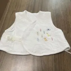美品。最終価格！ホワイト ベビーベスト 動物刺繍