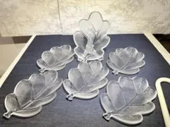 オールドノリタケ 昭和レトロ　葉っぱのお皿　リーフ型お皿　ガラス皿　12枚セット