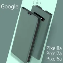 Google Pixel8a ケース 手帳型 グリーン 緑 薄い お洒落 可愛いのサムネイル