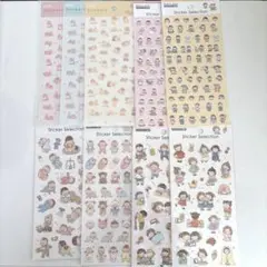 セリア　シール 赤ちゃん　子ども　女の子　男の子　9枚セット