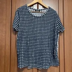 ZUCCa ズッカ 半袖 カットソー チェック柄 異素材切替ブラウス Mサイズのサムネイル