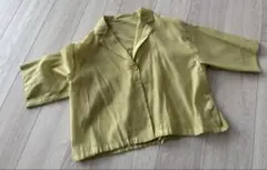 黄緑色 長袖シャツ