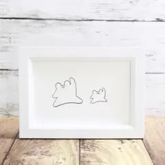 【1067】【くまの絵】額付きオリジナル手描きアナログイラスト原画自作創作アート