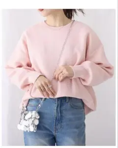 タグ付きCIAOPANICTYPYピンク 長袖サマーセーター