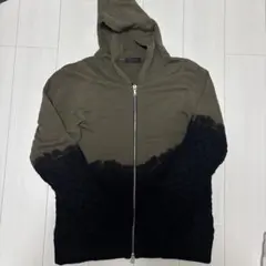 LUCOUES フード付きパーカー オリーブ/ブラック