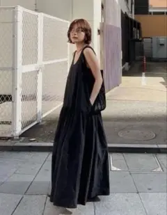 最終値下げ ETRE TOKYO ランタンヘムギャザータンクワンピース - メルカリ