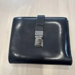 GUCCI ブラックレザー 二つ折り財布