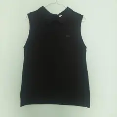 LACOSTE ノースリーブ ポロシャツ ブラック