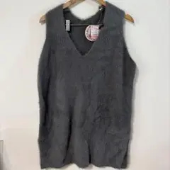 濃灰色ニットベスト Mサイズ