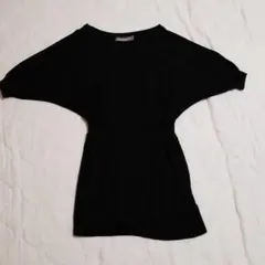 ZARA　チュニックワンピース　ブラック　ニット
