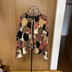 フラワーモチーフ カーディガン 長袖