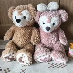 ダッフィーとシェリーメイ2体まとめ売り☆大きなサイズのぬいぐるみ