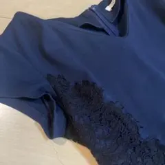 DIVF ネイビー Vネック ワンピース2